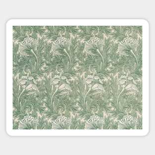 Tulip by William Morris, Vintage Textile Art Sticker